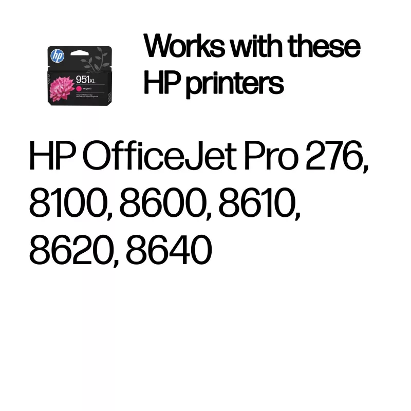 HP 951XL oryginalny wkład atramentowy o wysokiej wydajności, magenta, 1 szt., 1500 stron