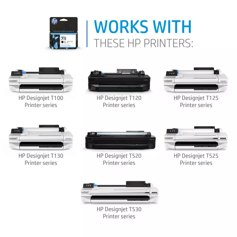 HP 711 29 ml Żółty wkład atramentowy DesignJet