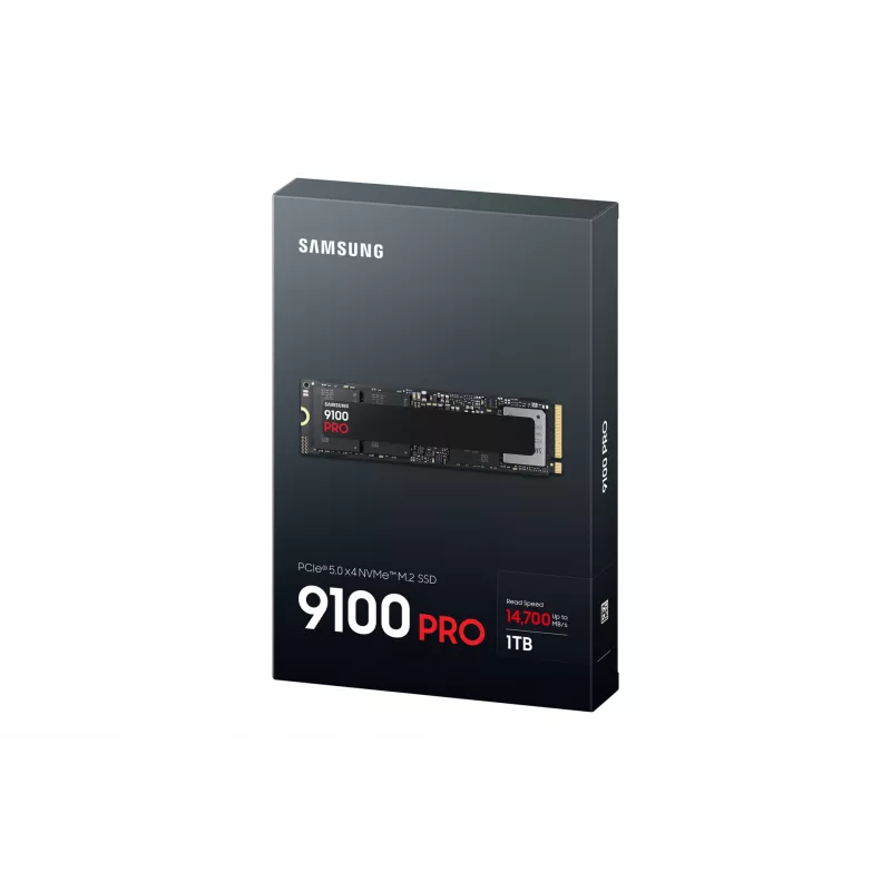 Dysk SSD M.2 NVMe Samsung 9100 PRO 1 TB, PCIe 5.0, 2280, odczyt 14700 MB/s, zapis 13300 MB/s