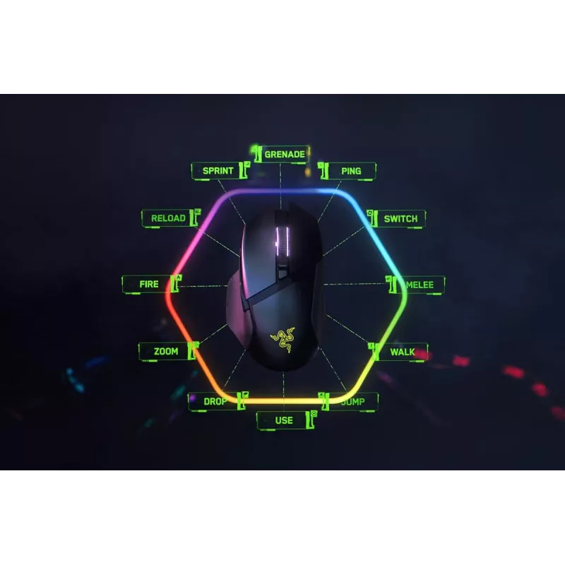 RAZER Basilisk V3 Pro Customizable Wireless Gaming mysz With Razer Hyperscroll Tilt Wheel