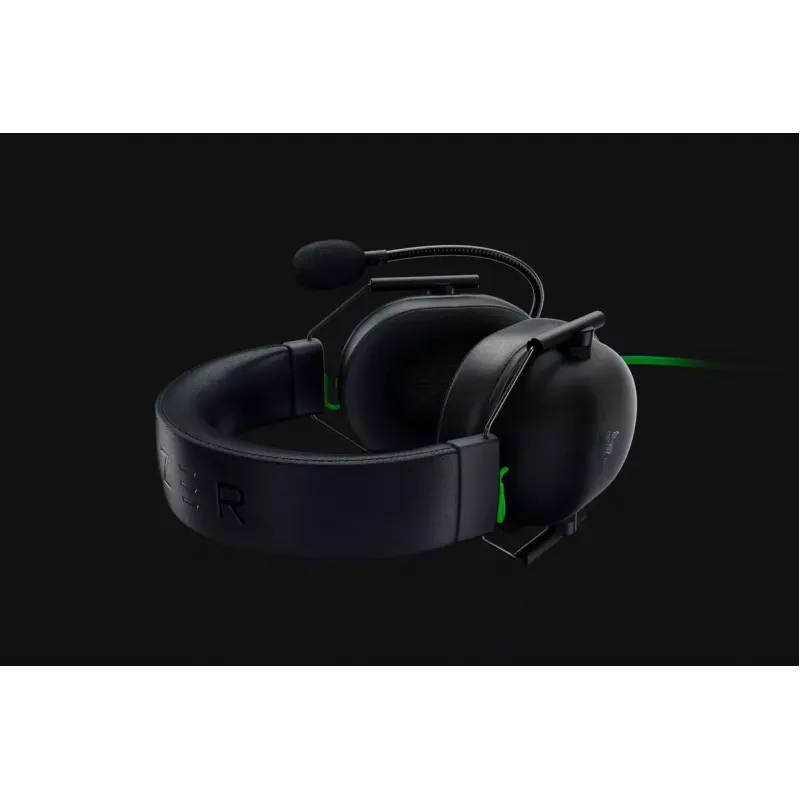 Przewodowy zestaw słuchawkowy gamingowy Razer CzarnyShark V2 X — binauralny, 3,5 mm, 32 Ω, 100 dB, mikrofon z redukcją szumów na wysięgniku, kabel 1,3 m, zielony/czarny