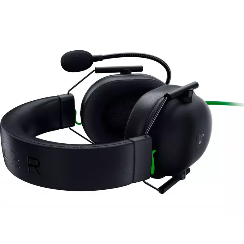 Przewodowy zestaw słuchawkowy gamingowy Razer CzarnyShark V2 X — binauralny, 3,5 mm, 32 Ω, 100 dB, mikrofon z redukcją szumów na wysięgniku, kabel 1,3 m, zielony/czarny