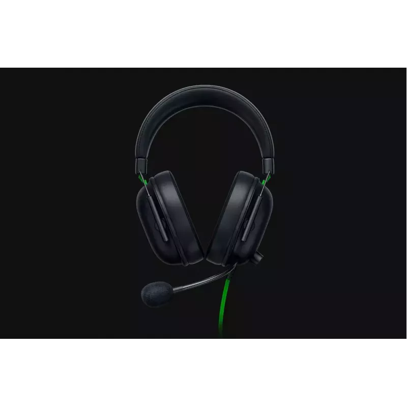 Przewodowy zestaw słuchawkowy gamingowy Razer CzarnyShark V2 X — binauralny, 3,5 mm, 32 Ω, 100 dB, mikrofon z redukcją szumów na wysięgniku, kabel 1,3 m, zielony/czarny