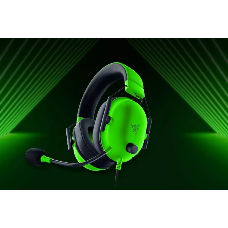 Przewodowy zestaw słuchawkowy do gier Razer BlackShark V2 X — nauszny, 3,5 mm, kabel 1,3 m, przetworniki TriForce, wirtualny dźwięk przestrzenny