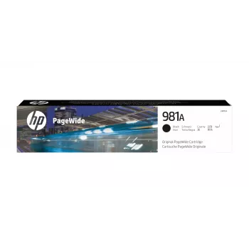 HP 981A Czarny oryginalny wkład PageWide, czarny, 1 szt., 6000 stron