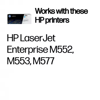 HP 508A Cyan Oryginalny wkład tonerowy LaserJet, 5000 stron, Cyan, 1 szt.