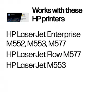 HP 508X High Yield Yellow Original LaserJet Toner Cartridge, 9500 stron, Żółty, 1 szt.