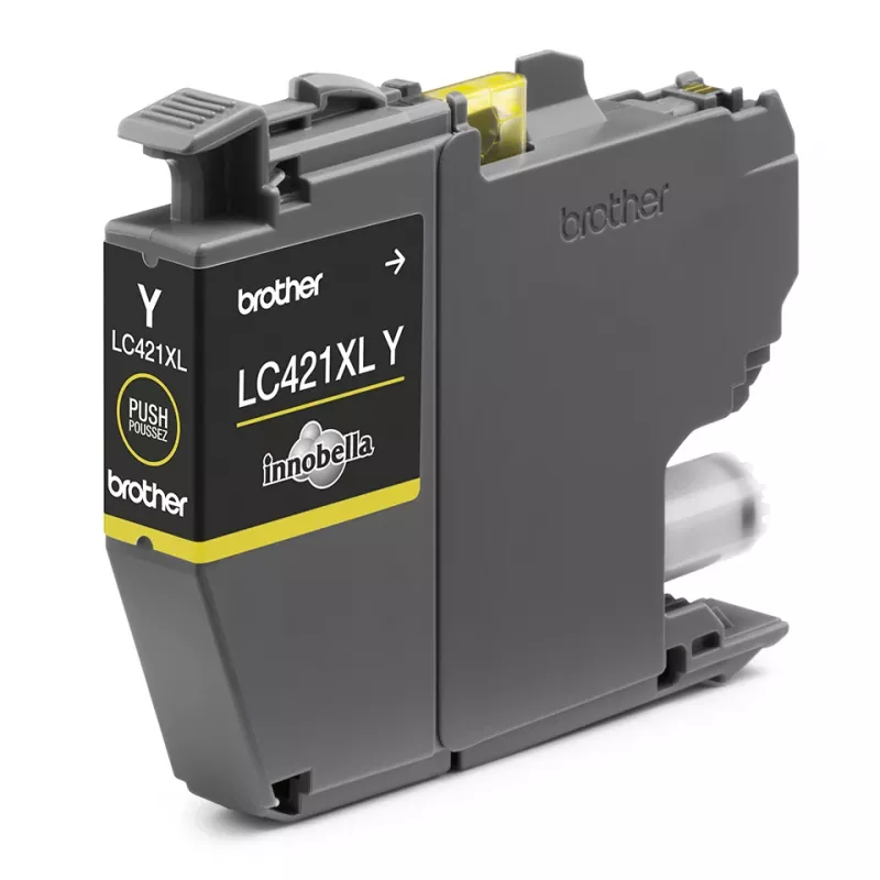 Kaseta z tuszem Brother LC-421XLY 1 szt. Oryginalna Wysoka (XL) Wydajność Żółty