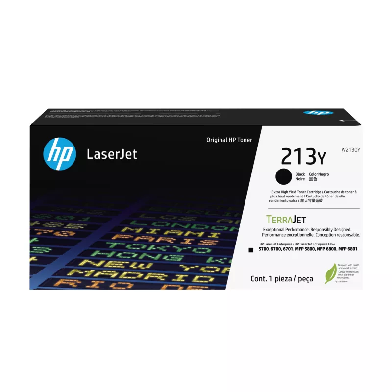 Oryginalny toner HP 213Y o bardzo wysokiej wydajności, czarny, do drukarek LaserJet