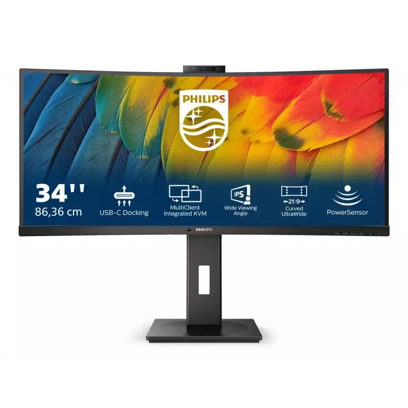 Philips 5000 series 34B1U5600CH/00 monitor komputerowy 86,4 cm (34 cale) 3440 x 1440 pikseli Wide Quad HD LCD Czarny