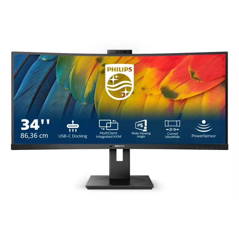 Philips 5000 series 34B1U5600CH/00 monitor komputerowy 86,4 cm (34 cale) 3440 x 1440 pikseli Wide Quad HD LCD Czarny