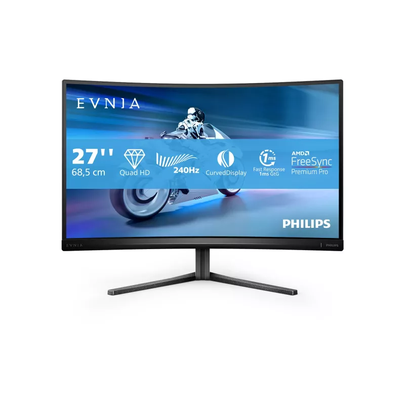 Philips 27M2C5500W/00 monitor komputerowy 68.6 cm (27 cali) 2560 x 1440 pikseli Quad HD LCD Szary