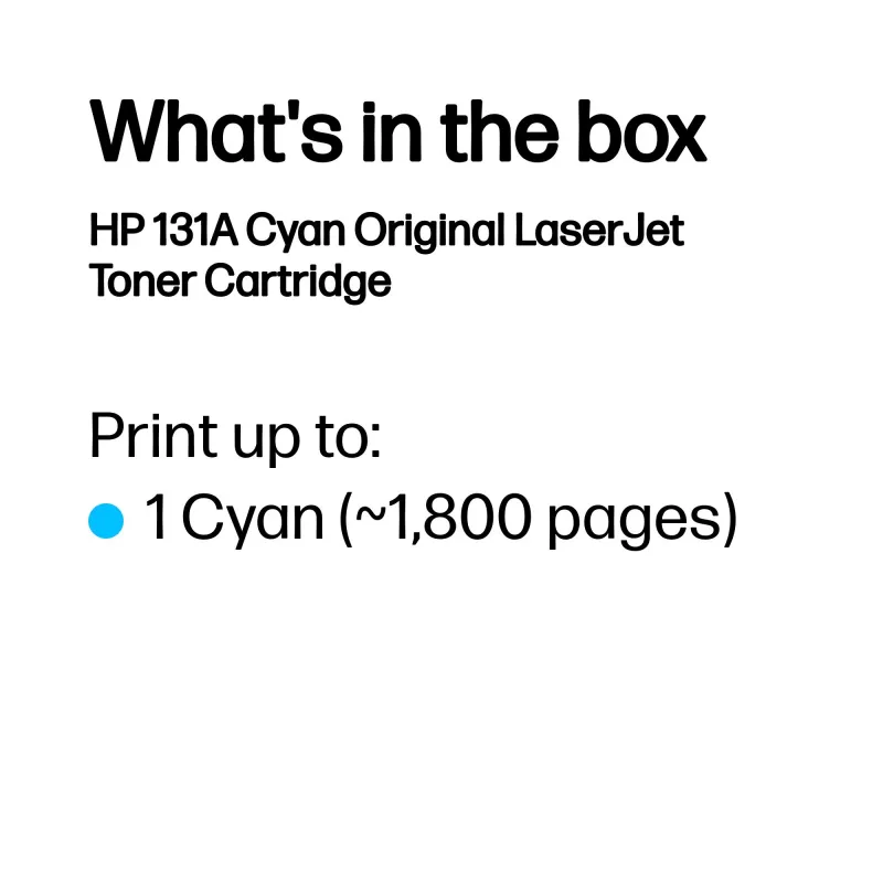 HP 131A Cyan Oryginalny wkład tonerowy LaserJet