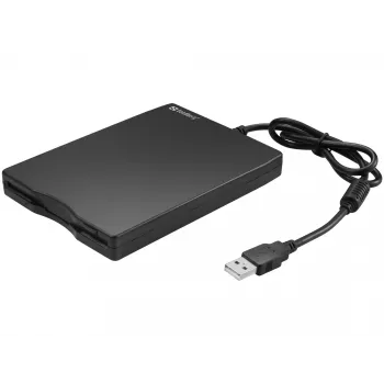 Sandberg USB Floppy Drive, Zewnętrzny napęd dyskietek, USB 2.0, 360 RPM, 102 mm, 140 mm, 17 mm