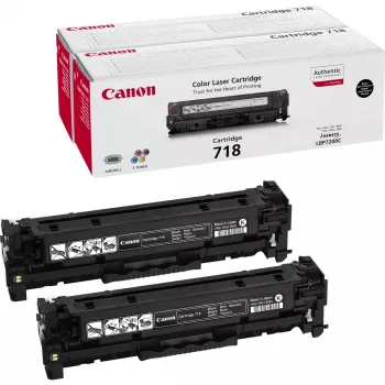 Canon CRG-718 Bk VP kaseta z tonerem 2 szt. Oryginalny Czarny