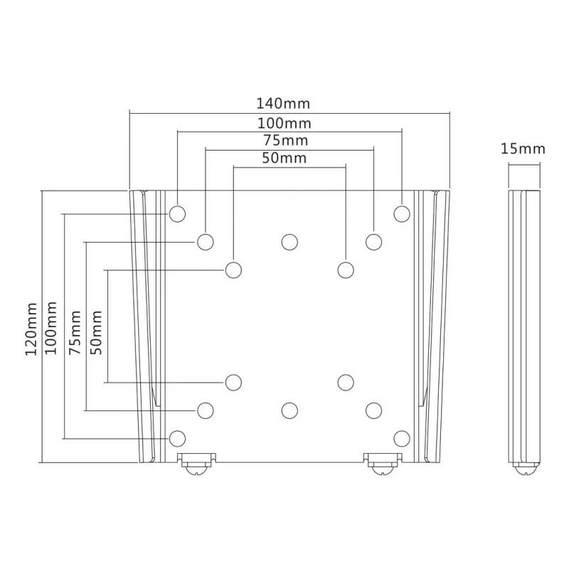 Wallmount Multibrackets M VESA I Czarny 50x50 75x75 100x100