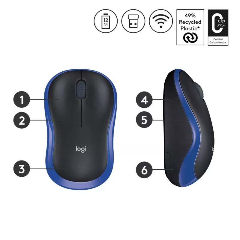 Mysz Logitech Wireless Mouse Niebieska 910-002239