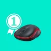Mysz Logitech M185 Wireless Czerwony