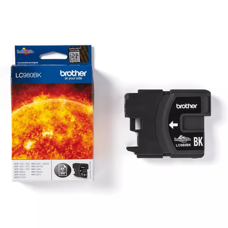 Wkład atramentowy Brother LC980BK 1 szt. Oryginalny Czarny