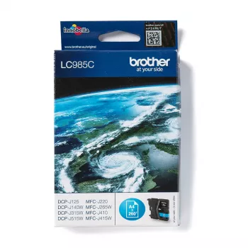 Kaseta z tuszem Brother LC985C 1 szt. Oryginalny cyjan