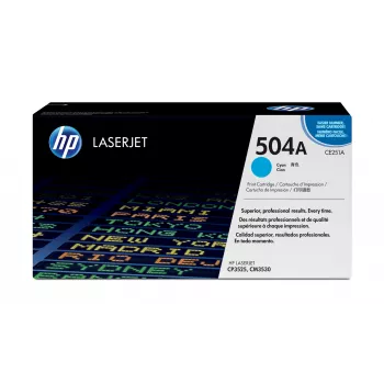 HP 504A Cyan Oryginalny wkład tonerowy LaserJet