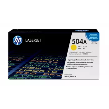 HP 504A żółty oryginalny wkład z tonerem LaserJet, 7000 stron, żółty, 1 szt.