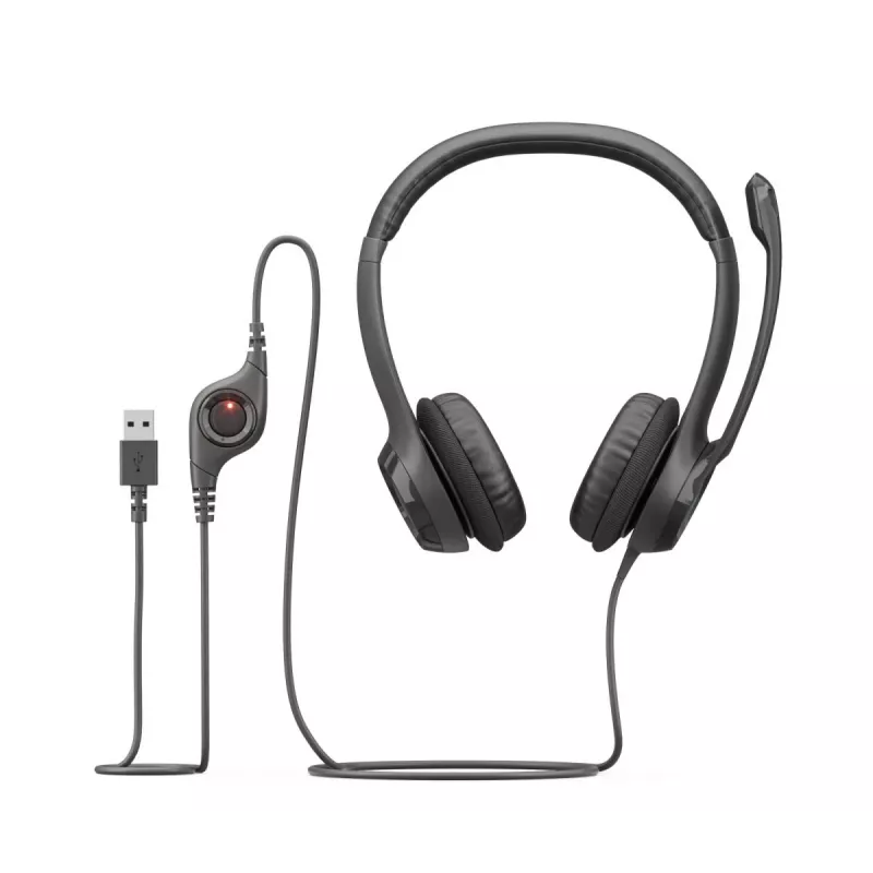 LOGITECH Słuchawki - H390 - USB-A - czarny