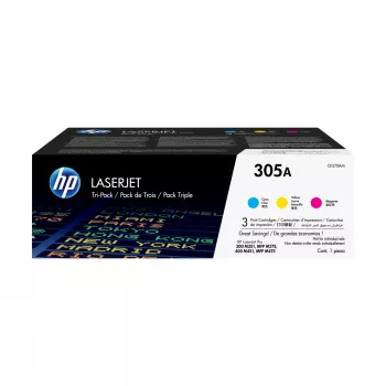 HP 305A 3 szt. Cyan/Magenta/Yellow Oryginalne wkłady tonerowe LaserJet