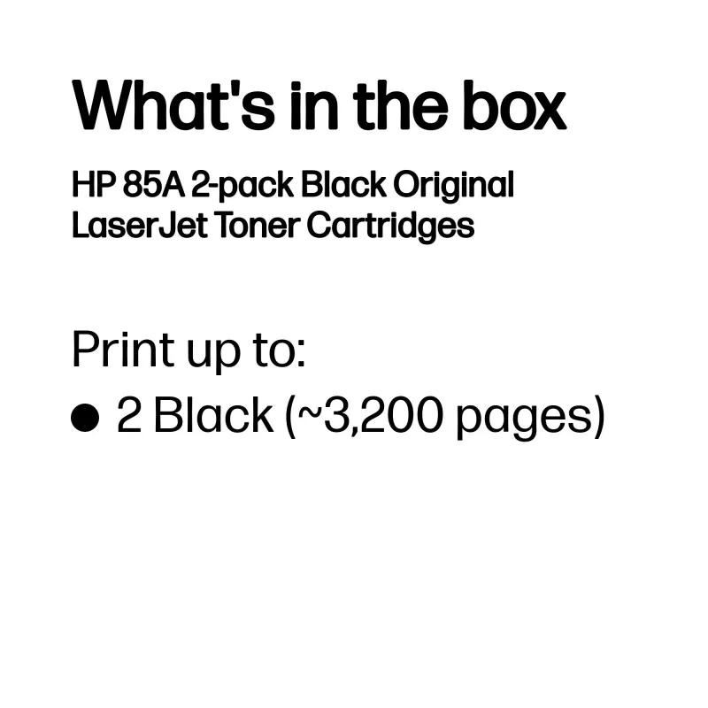 HP 85A 2-pack oryginalne czarne wkłady tonerowe LaserJet