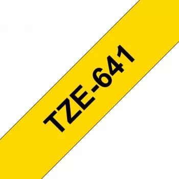 Taśma etykietująca Brother TZe641 18mm czarny nadruk na żółtym tle