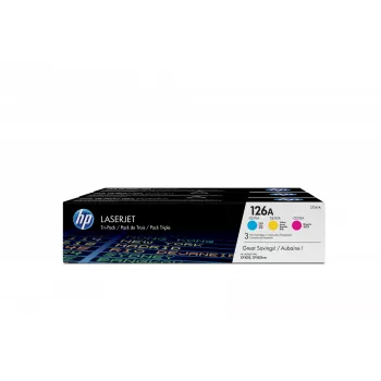 HP 126A 3-pak Cyan/Magenta/Yellow oryginalne wkłady tonerowe LaserJet