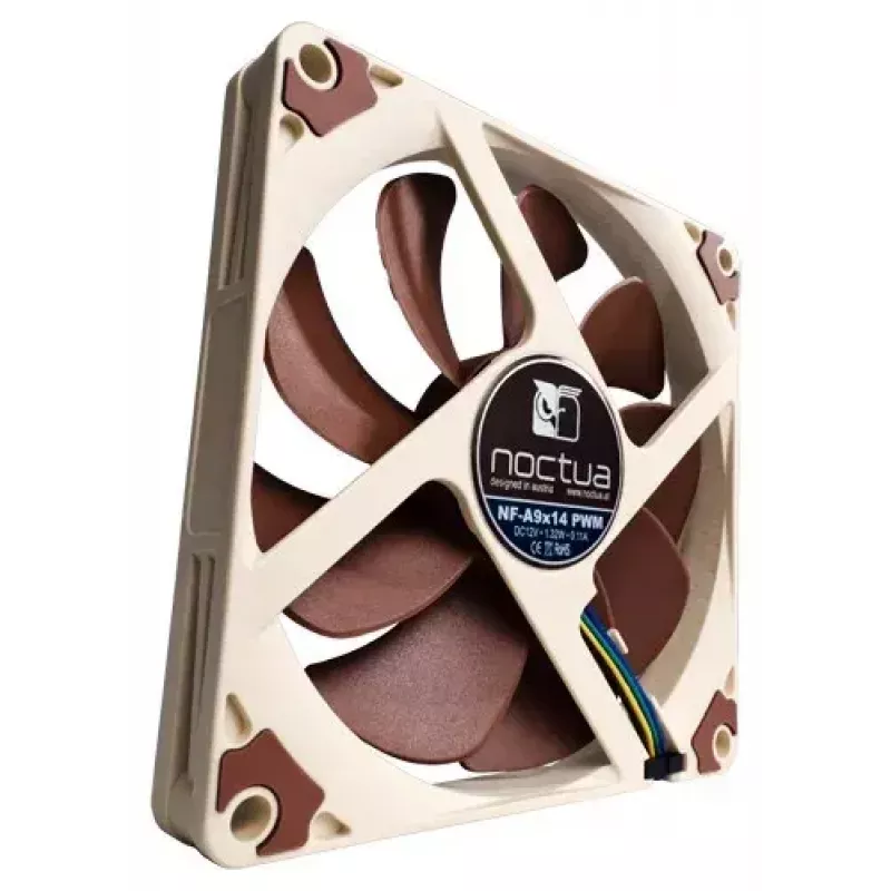 Wentylator obudowy Noctua NF-A9X14 PWM 92 mm, 12 V, 1700–2200 RPM, 50.5 m³/h, 0.92–1.64 mmH2O, łożysko SSO2