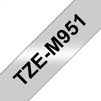 Taśma do drukarek etykiet Brother TZE-M951 czarna na srebrnej