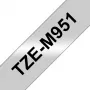 Taśma do drukarek etykiet Brother TZE-M951 czarna na srebrnej