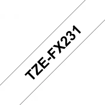 Taśma do etykieciarki Brother TZE-FX231, czarny na białym TZ