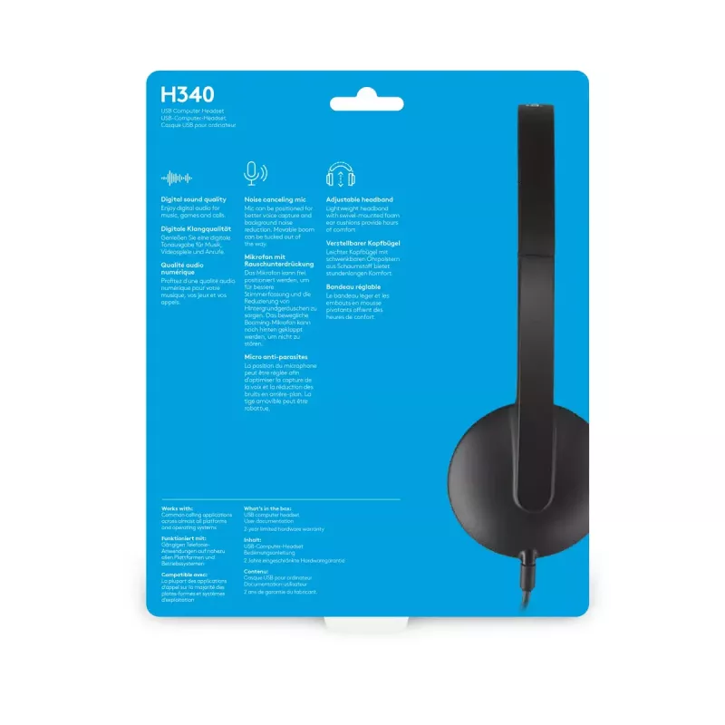 LOGITECH H340 - USB - Słuchawki - Czarny