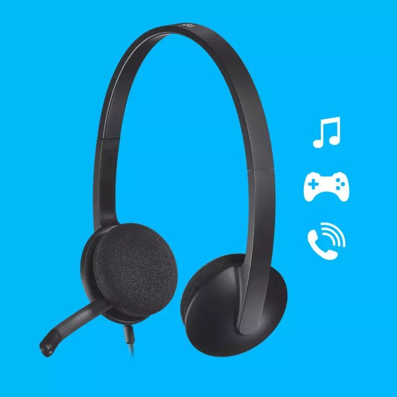 LOGITECH H340 - USB - Słuchawki - Czarny