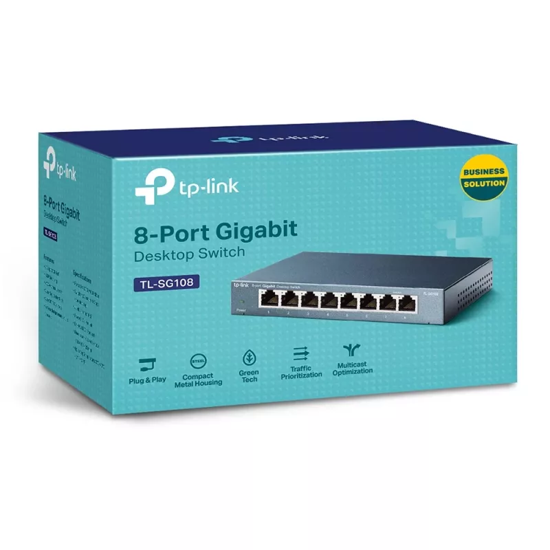 Przełącznik sieciowy TP-Link 8-portowy 10/100/1000Mbps, niezarządzalny, Gigabit Ethernet (10/100/1000), Full duplex