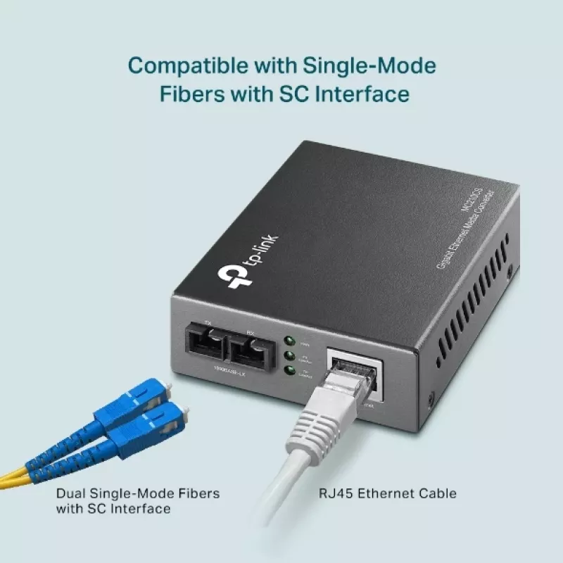 Konwerter mediów TP-Link MC210CS, Gigabit, 1000 Mbit/s, złącze SC