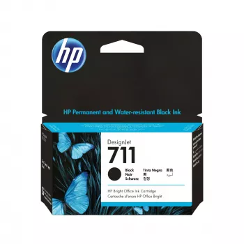 HP 711 38-ml Czarny DesignJet wkład atramentowy, HP DesignJet T100, T120, T125, T130, T520, T525, T530 Printer series, Thermal inkjet, Czarny, Singapore, Malaysia, 119 mm, 126 mm
