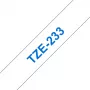 Taśma etykietująca Brother TZE-233 niebieska na białej