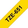Taśma do etykietowania Brother TZE651 24mm Żółta