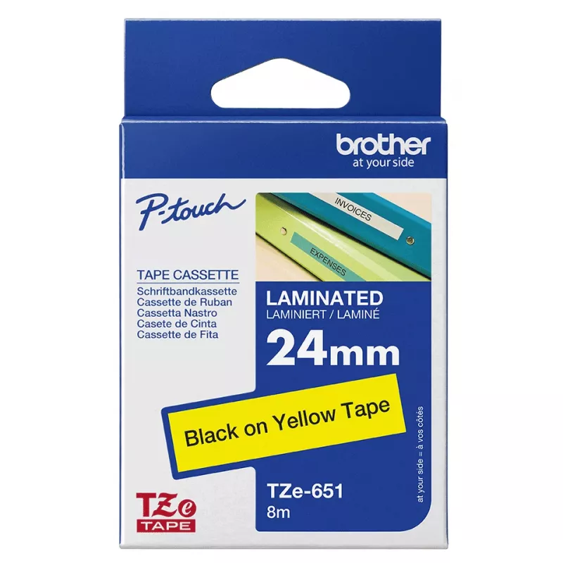 Taśma do etykietowania Brother TZE651 24mm Żółta