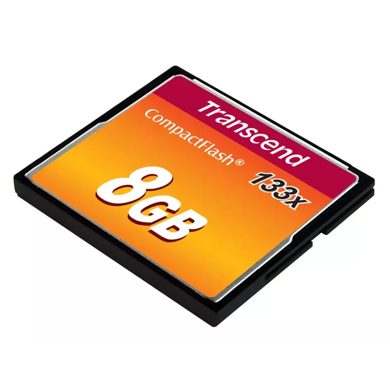 Karta CompactFlash Transcend TS8GCF133, 8 GB, odczyt 50 MB/s, zapis 20 MB/s