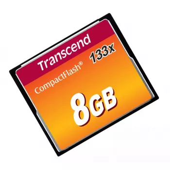 Karta CompactFlash Transcend TS8GCF133, 8 GB, odczyt 50 MB/s, zapis 20 MB/s