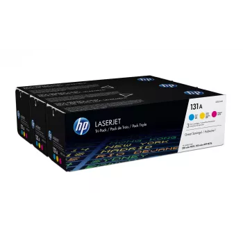HP 131A 3 szt. Cyan/Magenta/Yellow oryginalne wkłady tonerowe LaserJet