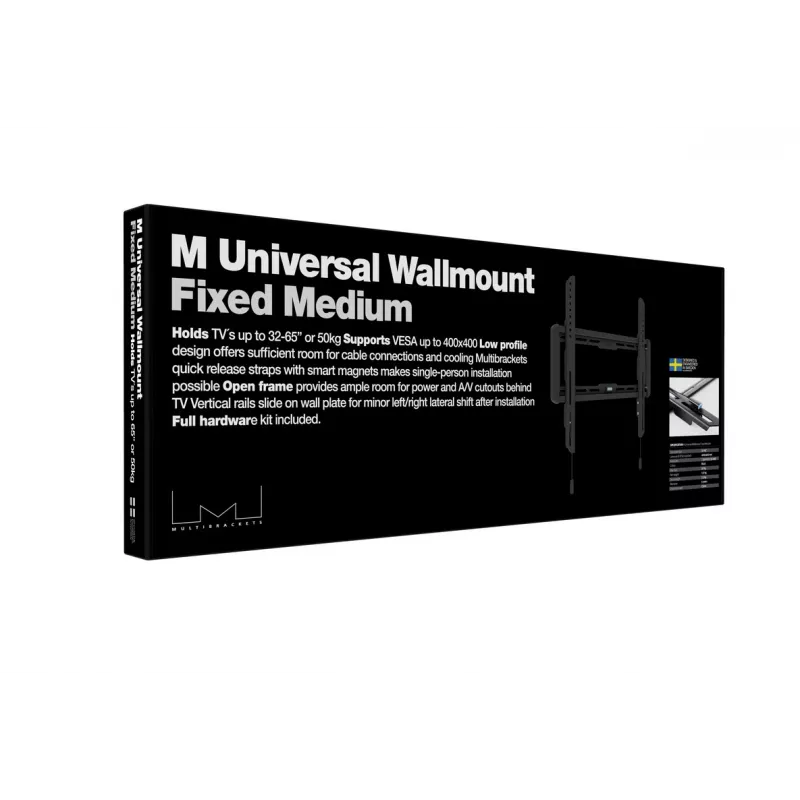 Multibrackets M Universal Wallmount Fixed Medium Czarny