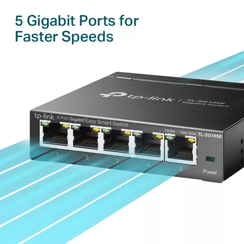TP-Link 5-Port Gigabit Easy Smart Switch, zarządzalny, L2, Gigabit Ethernet (10/100/1000)