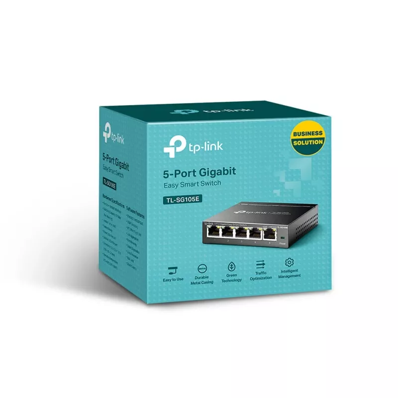 TP-Link 5-Port Gigabit Easy Smart Switch, zarządzalny, L2, Gigabit Ethernet (10/100/1000)