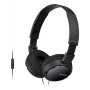Sony MDR-ZX110AP, przewodowe, 12 - 22000 Hz, połączenia/muzyka, 120 g, zestaw słuchawkowy, czarny